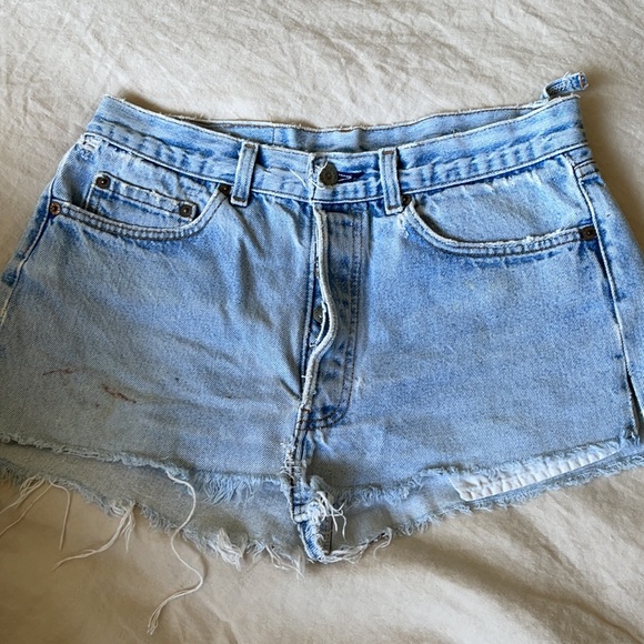 Vintage Levi’s 501 Shorts blue denim re/done 25 26